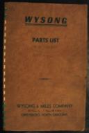Wysong 1496 Power Shear Parts List Vintage 1962